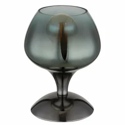 Luminaires Globo Lighting Maxy Lampe à poser Chrome, Noir, 1 lumière