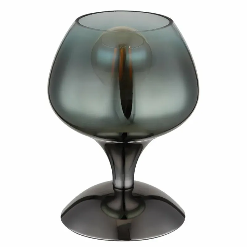 Luminaires Globo Lighting Maxy Lampe à poser Chrome, Noir, 1 lumière