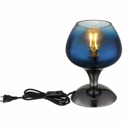 Luminaires Globo Lighting Maxy Lampe à poser Chrome, Noir, 1 lumière