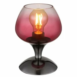 Luminaires Globo Lighting Maxy Lampe à poser Chrome, Noir, 1 lumière