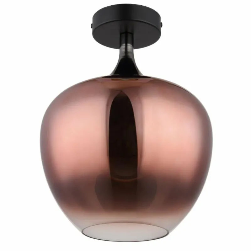 Luminaires Globo Lighting Maxy Plafonnier Chrome, Noir, 1 lumière