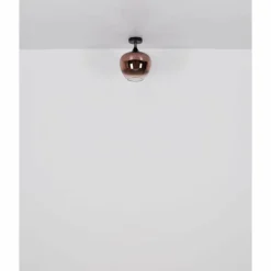 Luminaires Globo Lighting Maxy Plafonnier Chrome, Noir, 1 lumière