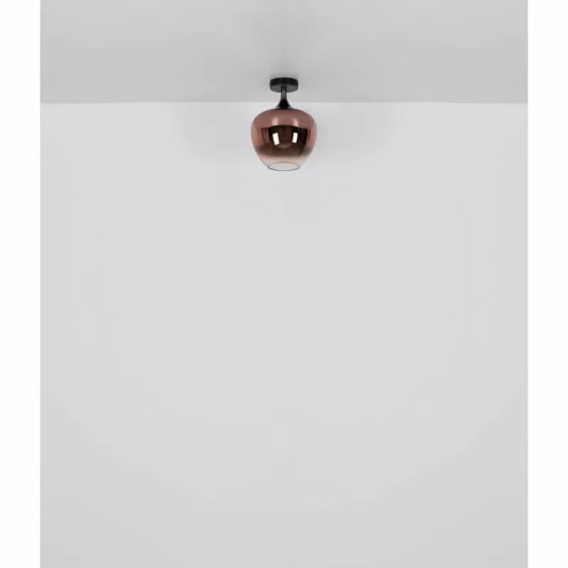 Luminaires Globo Lighting Maxy Plafonnier Chrome, Noir, 1 lumière