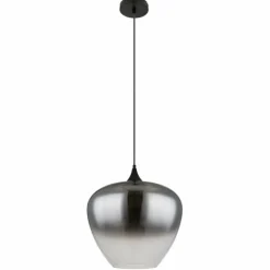 Suspension Verre Fumé-Luminaires Globo Lighting Maxy Suspension Noir, 1 lumière