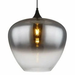 Suspension Verre Fumé-Luminaires Globo Lighting Maxy Suspension Noir, 1 lumière