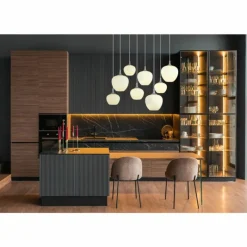 Luminaires Globo Lighting Maxy Suspension Chrome, Blanc, 8 lumières