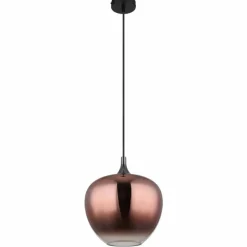 Luminaires Globo Lighting Maxy Suspension Chrome, Noir, 1 lumière
