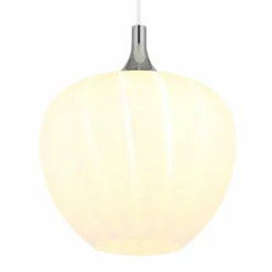 Luminaires Globo Lighting Maxy Suspension Chrome, Blanc, 1 lumière