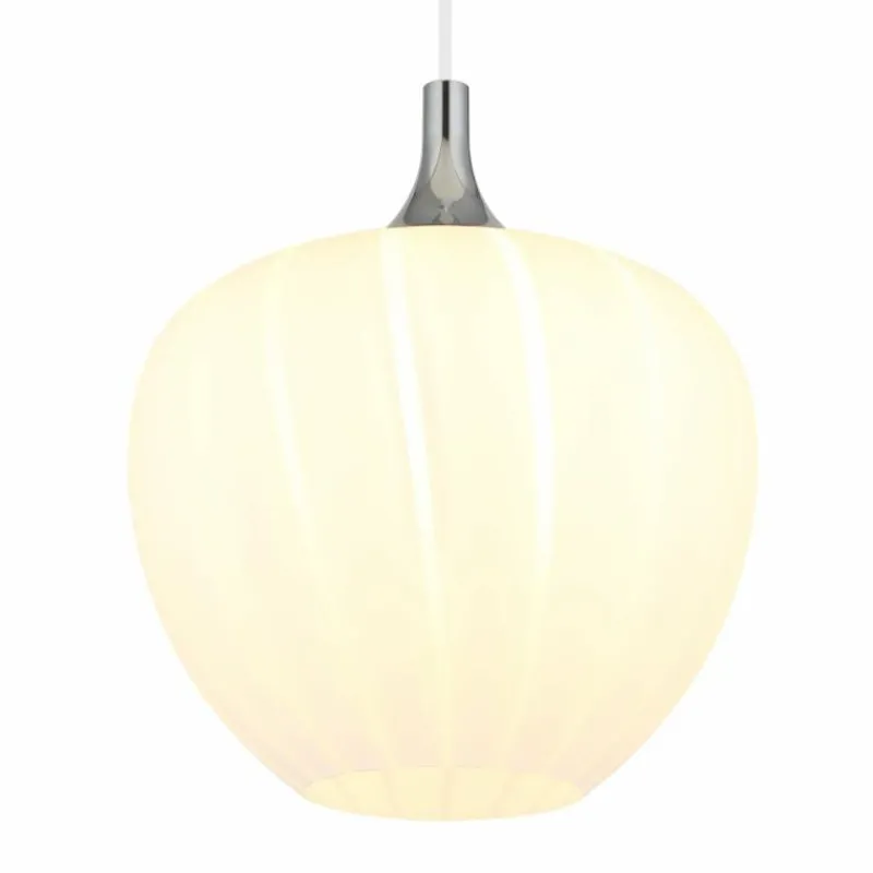 Luminaires Globo Lighting Maxy Suspension Chrome, Blanc, 1 lumière