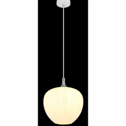 Luminaires Globo Lighting Maxy Suspension Chrome, Blanc, 1 lumière
