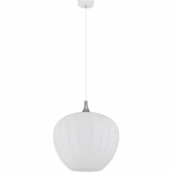 Luminaires Globo Lighting Maxy Suspension Chrome, Blanc, 1 lumière