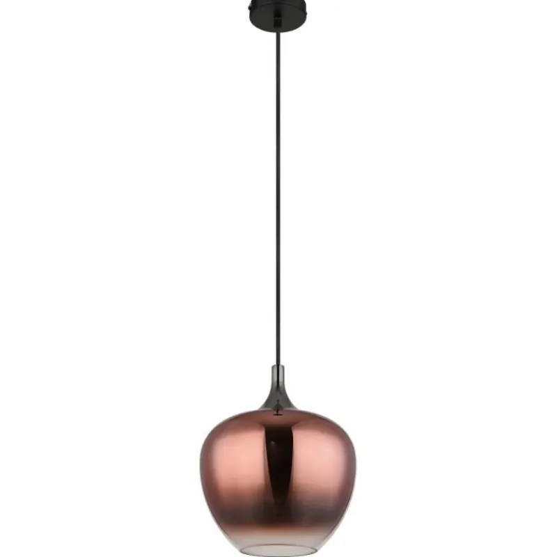 Luminaires Globo Lighting Maxy Suspension Chrome, Noir, 1 lumière