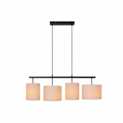 Lampes En Tissu-Luminaires Lucide MAYA Suspension Noir, 4 lumières