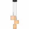 Lampes En Tissu-Luminaires Lucide MAYA Suspension Noir, 3 lumières