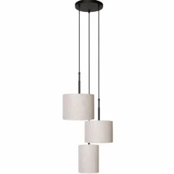 Lampes En Tissu-Luminaires Lucide MAYA Suspension Noir, 3 lumières