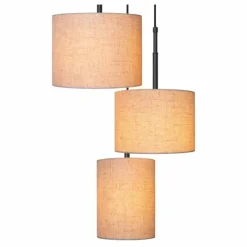 Lampes En Tissu-Luminaires Lucide MAYA Suspension Noir, 3 lumières