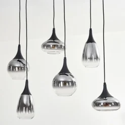 hofstein Maynal Suspension, Boule lumineuse, Suspension Clair, Fumé, 6 lumières