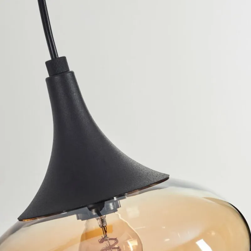 hofstein Maynal Suspension Noir, 3 lumières