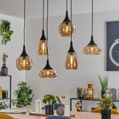 hofstein Maynal Suspension Noir, 6 lumières