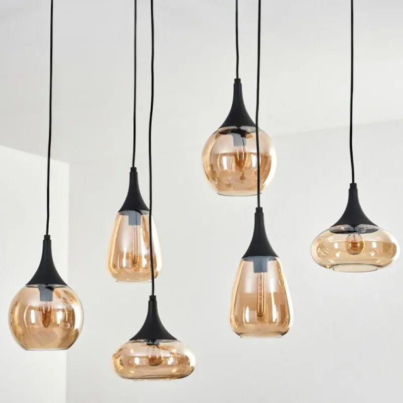 hofstein Maynal Suspension Noir, 6 lumières