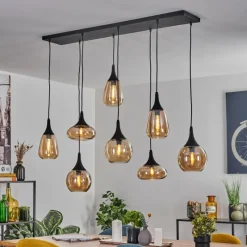 hofstein Maynal Suspension Noir, 8 lumières