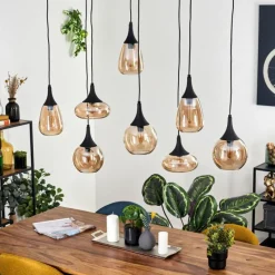 hofstein Maynal Suspension Noir, 8 lumières