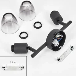 hofstein Medelim Plafonnier Noir, 2 lumières