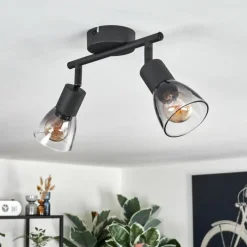 hofstein Medelim Plafonnier Noir, 2 lumières