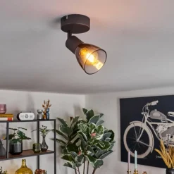 hofstein Medelim Plafonnier, Spot de plafond Noir, 1 lumière