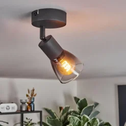 hofstein Medelim Plafonnier, Spot de plafond Noir, 1 lumière