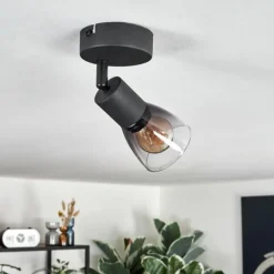 hofstein Medelim Plafonnier, Spot de plafond Noir, 1 lumière