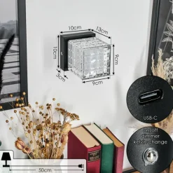 hofstein Medvik Applique murale LED Noir, 1 lumière