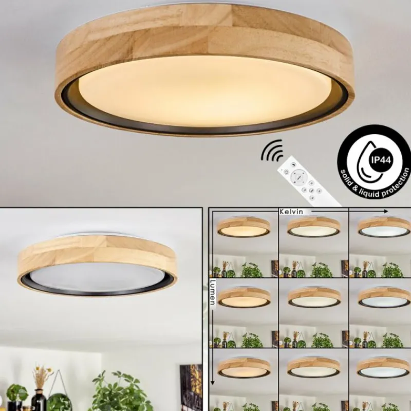 Luminaires Scandinaves-hofstein Melstad Plafonnier LED Écru, Blanc, 1 lumière, Télécommandes