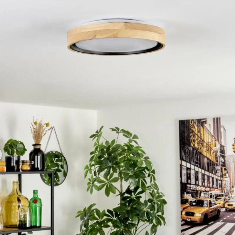 Luminaires Scandinaves-hofstein Melstad Plafonnier LED Écru, Blanc, 1 lumière, Télécommandes