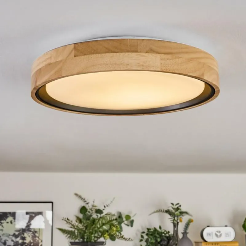 Luminaires Scandinaves-hofstein Melstad Plafonnier LED Écru, Blanc, 1 lumière, Télécommandes