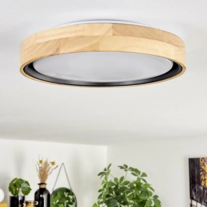 Luminaires Scandinaves-hofstein Melstad Plafonnier LED Écru, Blanc, 1 lumière, Télécommandes