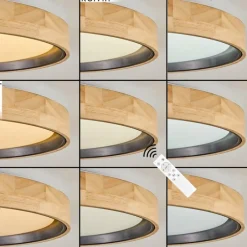 Luminaires Scandinaves-hofstein Melstad Plafonnier LED Écru, Blanc, 1 lumière, Télécommandes