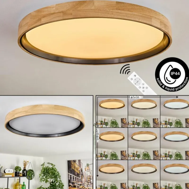 Luminaires Scandinaves-hofstein Melstad Plafonnier LED Écru, Blanc, 1 lumière, Télécommandes