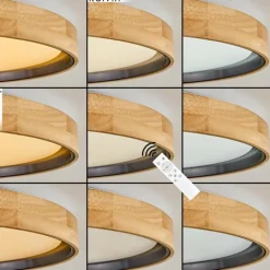 Luminaires Scandinaves-hofstein Melstad Plafonnier LED Écru, Blanc, 1 lumière, Télécommandes