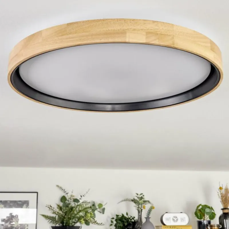 Luminaires Scandinaves-hofstein Melstad Plafonnier LED Écru, Blanc, 1 lumière, Télécommandes