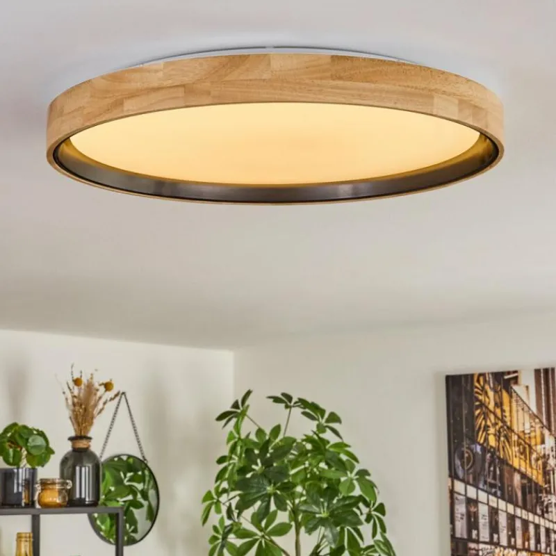 Luminaires Scandinaves-hofstein Melstad Plafonnier LED Écru, Noir, Blanc, 1 lumière