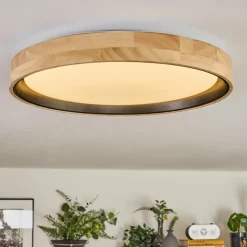 Luminaires Scandinaves-hofstein Melstad Plafonnier LED Écru, Noir, Blanc, 1 lumière