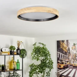 Luminaires Scandinaves-hofstein Melstad Plafonnier LED Écru, Noir, Blanc, 1 lumière