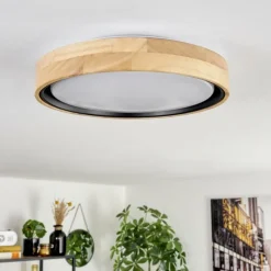 Luminaires Scandinaves-hofstein Melstad Plafonnier LED Écru, Noir, Blanc, 1 lumière