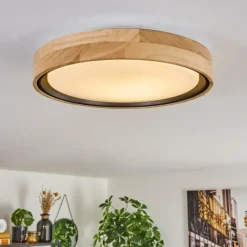 Luminaires Scandinaves-hofstein Melstad Plafonnier LED Écru, Noir, Blanc, 1 lumière