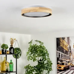 Luminaires Scandinaves-hofstein Melstad Plafonnier LED Écru, Noir, Blanc, 1 lumière