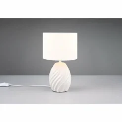 Lampes En Tissu-Luminaires Reality Melva Lampe à poser Blanc, 1 lumière