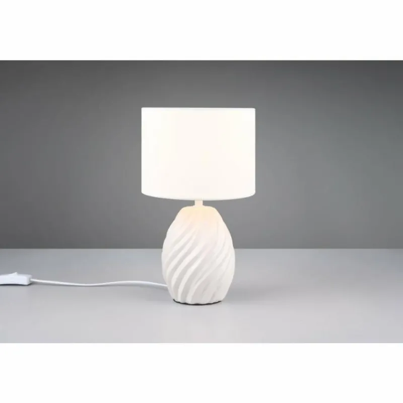 Lampes En Tissu-Luminaires Reality Melva Lampe à poser Blanc, 1 lumière