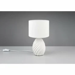 Lampes En Tissu-Luminaires Reality Melva Lampe à poser Blanc, 1 lumière