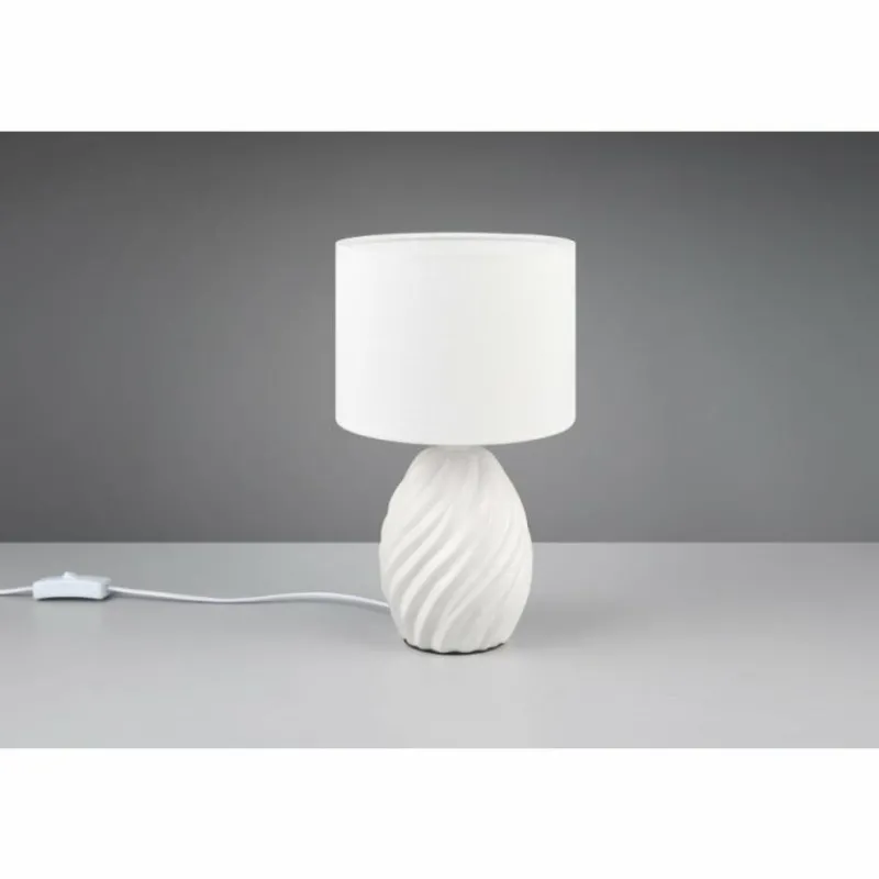 Lampes En Tissu-Luminaires Reality Melva Lampe à poser Blanc, 1 lumière